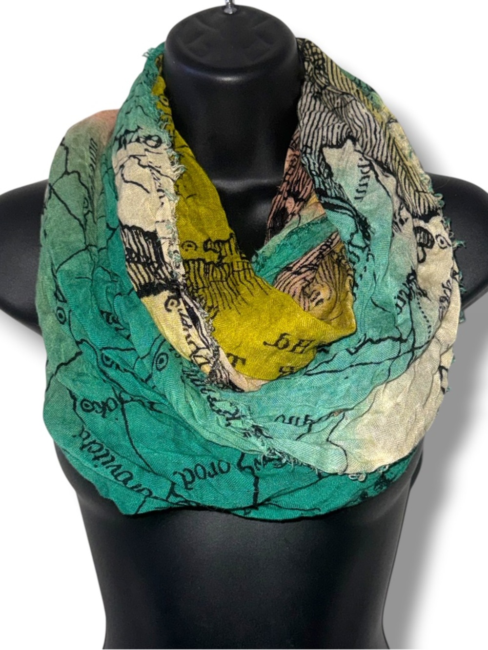 Anthropologie Staring at Stars ombre’ map print infinity scarf